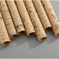 British Tower Style Kraft Paper Packing Paper Roll For Flower And Gift Wrapping Paper