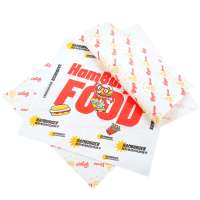 Custom printed food wrapping paper, food-grade safety oil-proof burger paper, can be used for burgers/hot dogs/fried meat